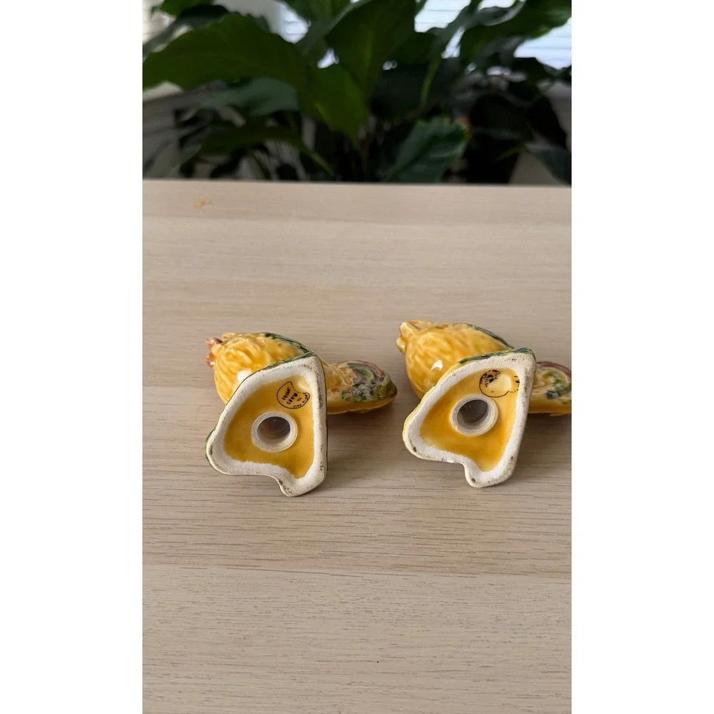 Williams Sonoma Vintage Rooster Salt and Pepper Shakers Made in Italy Ceramic